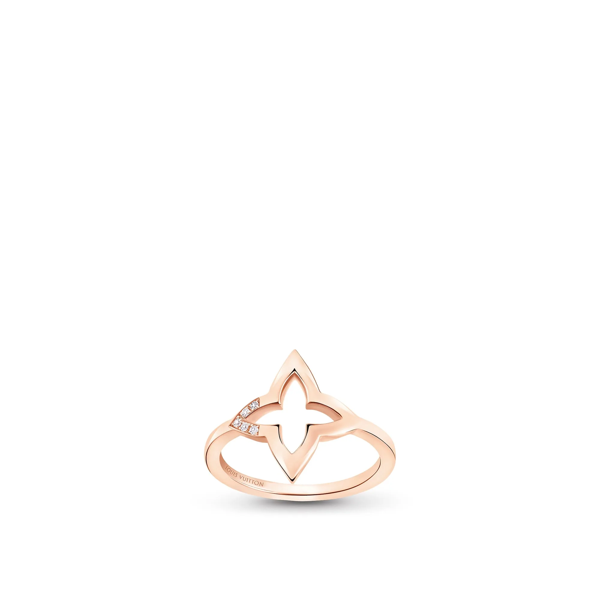 Louis Vuitton Replica Ombre Blossom Pink Gold fake diamond rings