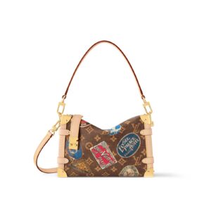 Replica Designer Bag Louis Vuitton Side Trunk MM Natural cowhide-leather trim