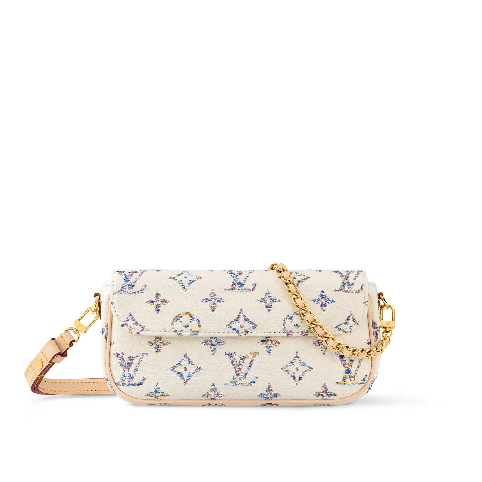 Replica Designer Bags Louis Vuitton Wallet on Chain Ivy Monogram jacquard fabric