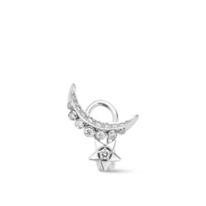 Lune single Chanel earrings 18K white gold diamonds