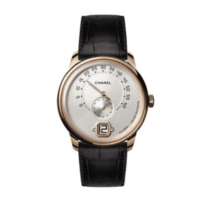 Fake Chanel Watch Monsieur Watch BEIGE GOLD opaline dial with jumping hour and 240 retrograde minute