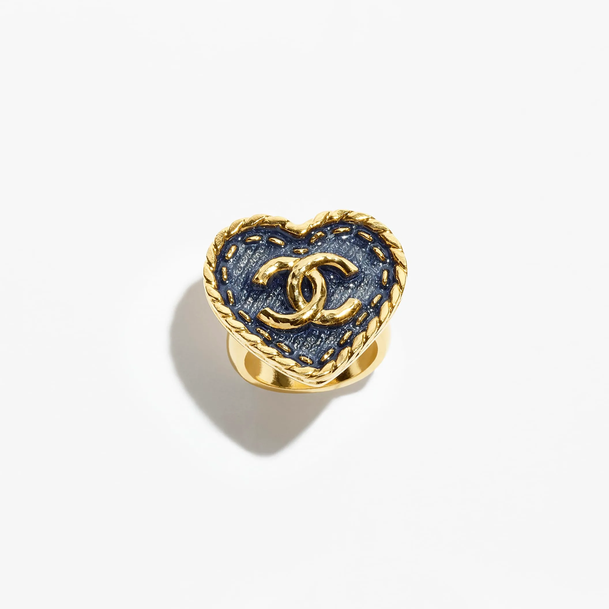 Gold & Blue chanel dupes ring