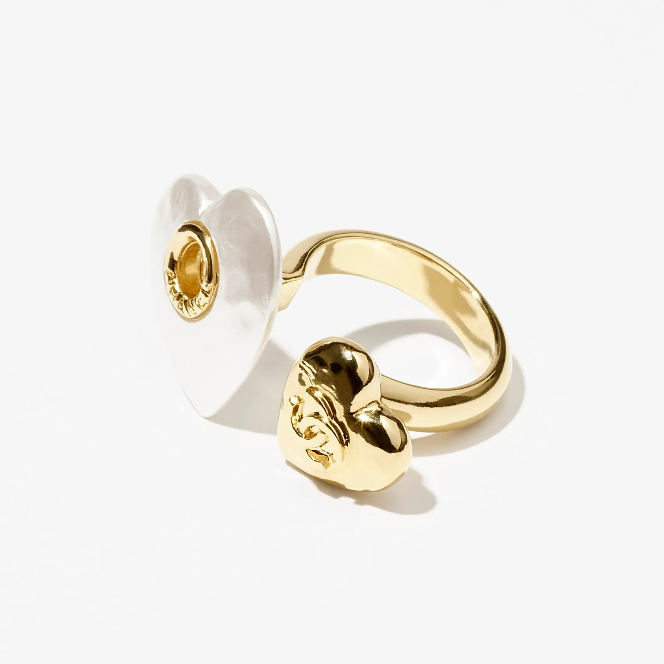 Gold & Pearly White chanel dupes ring