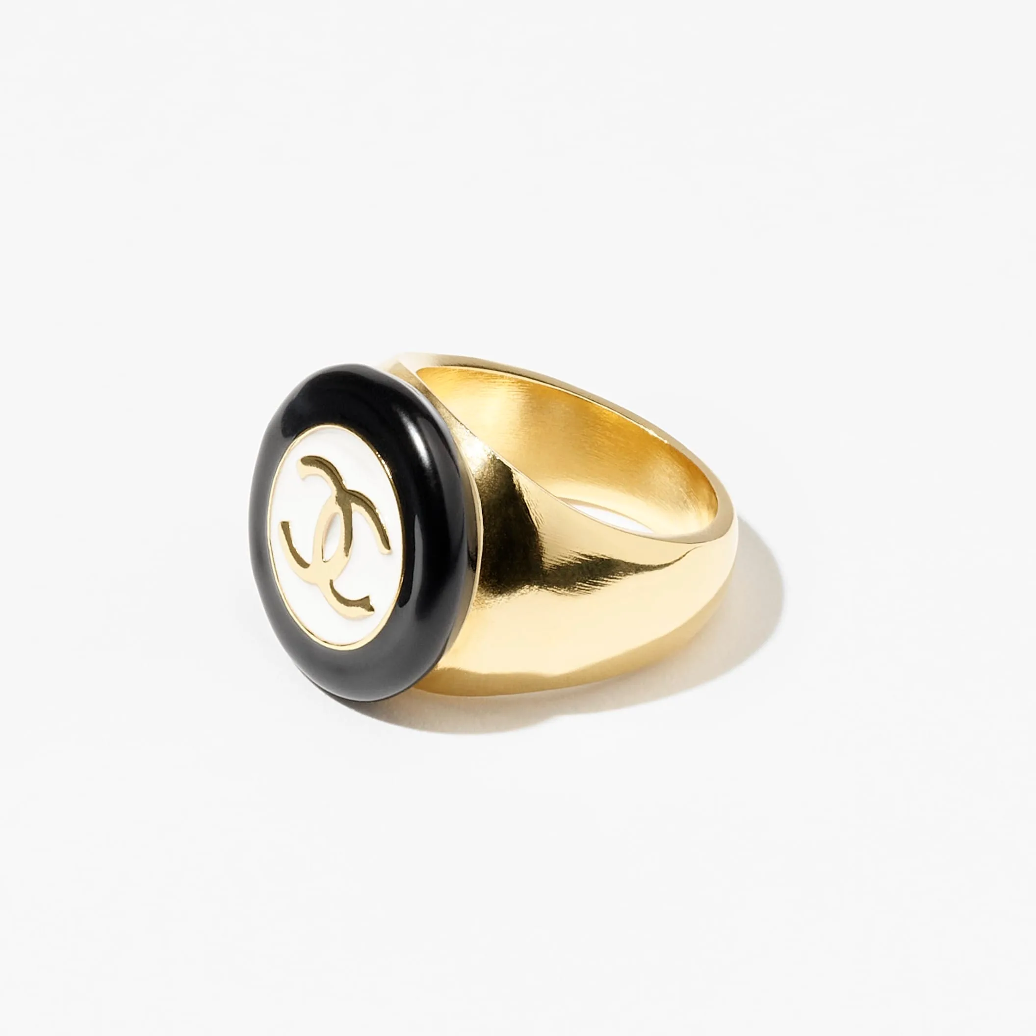 Gold White & Black chanel dupes ring