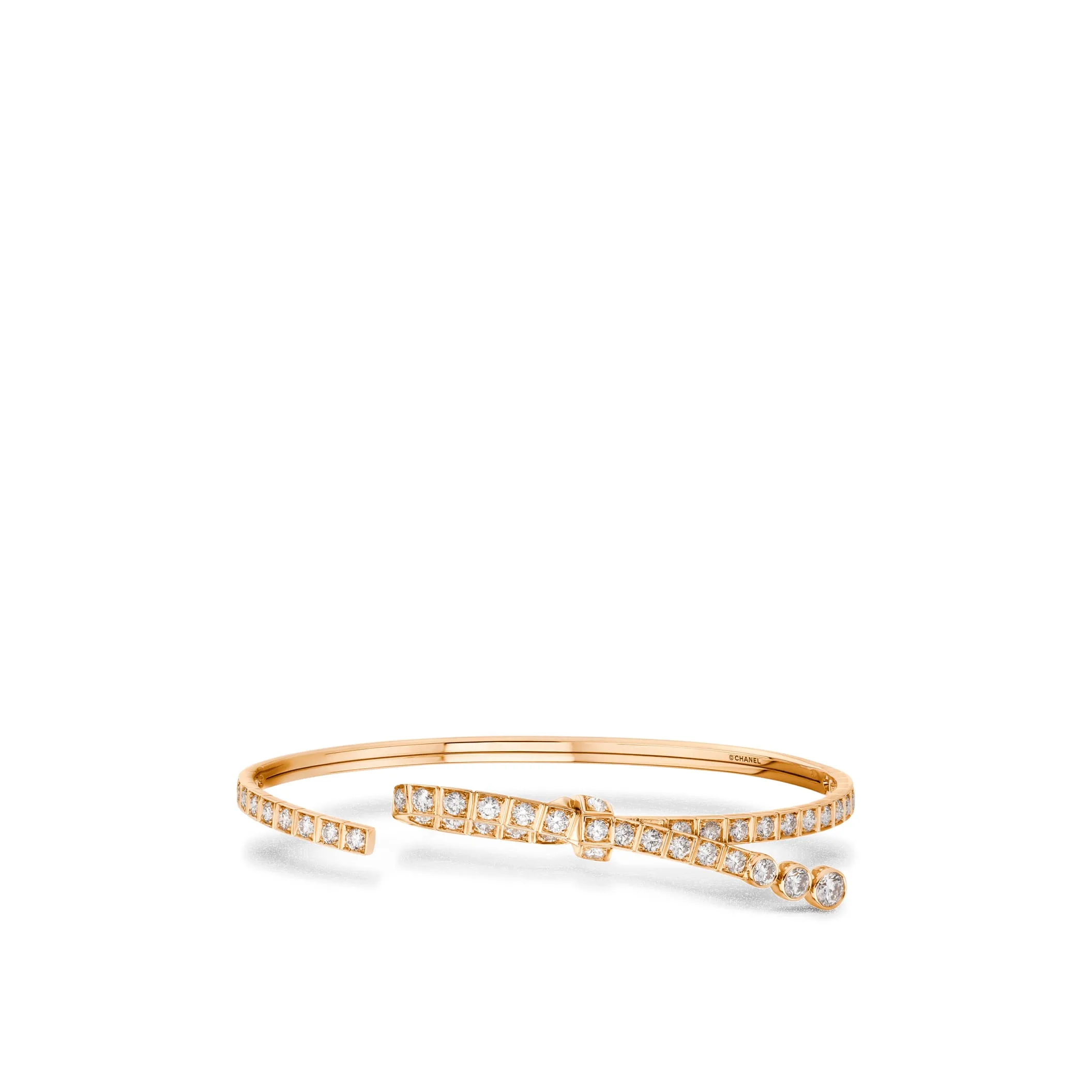 Ruban chanel replica bracelet 18K BEIGE GOLD diamonds