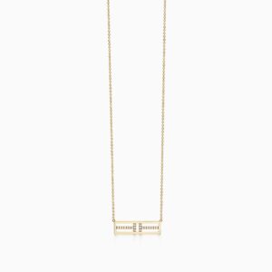 Replica Tiffany necklace T Open Horizontal Diamond Bar Pendant