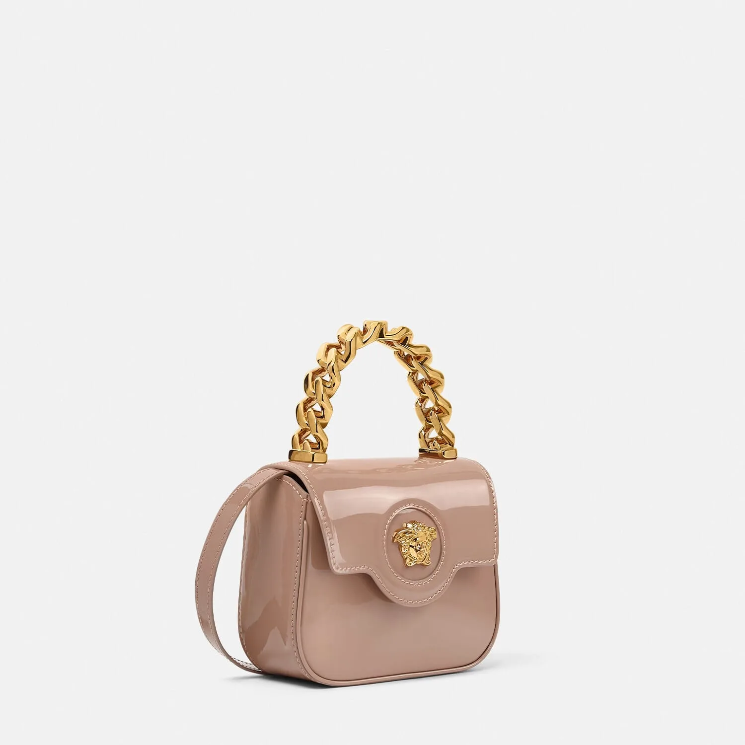 Replica Designer Bags La Medusa Patent Mini versace replica bags