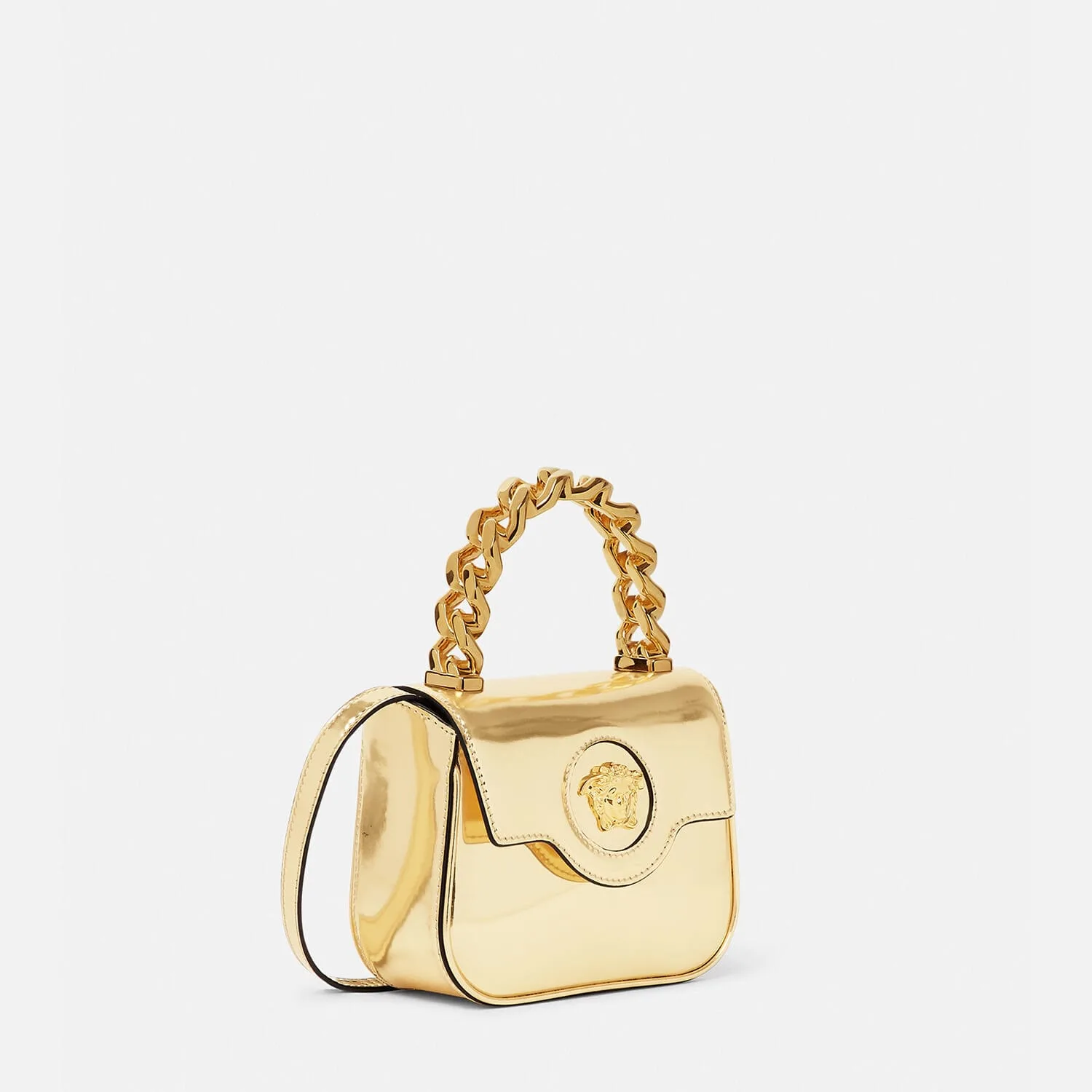 Replica Designer Bags La Medusa Patent Mini versace replica bags