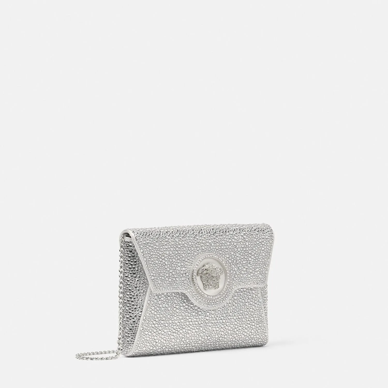 Replica Designer Bags Crystal versace replica bags La Medusa Envelope Clutch