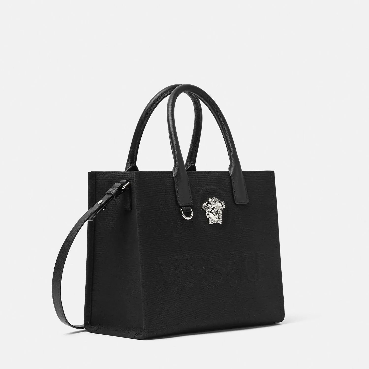 Replica Designer Bags La Medusa Canvas Small Tote versace replica bags