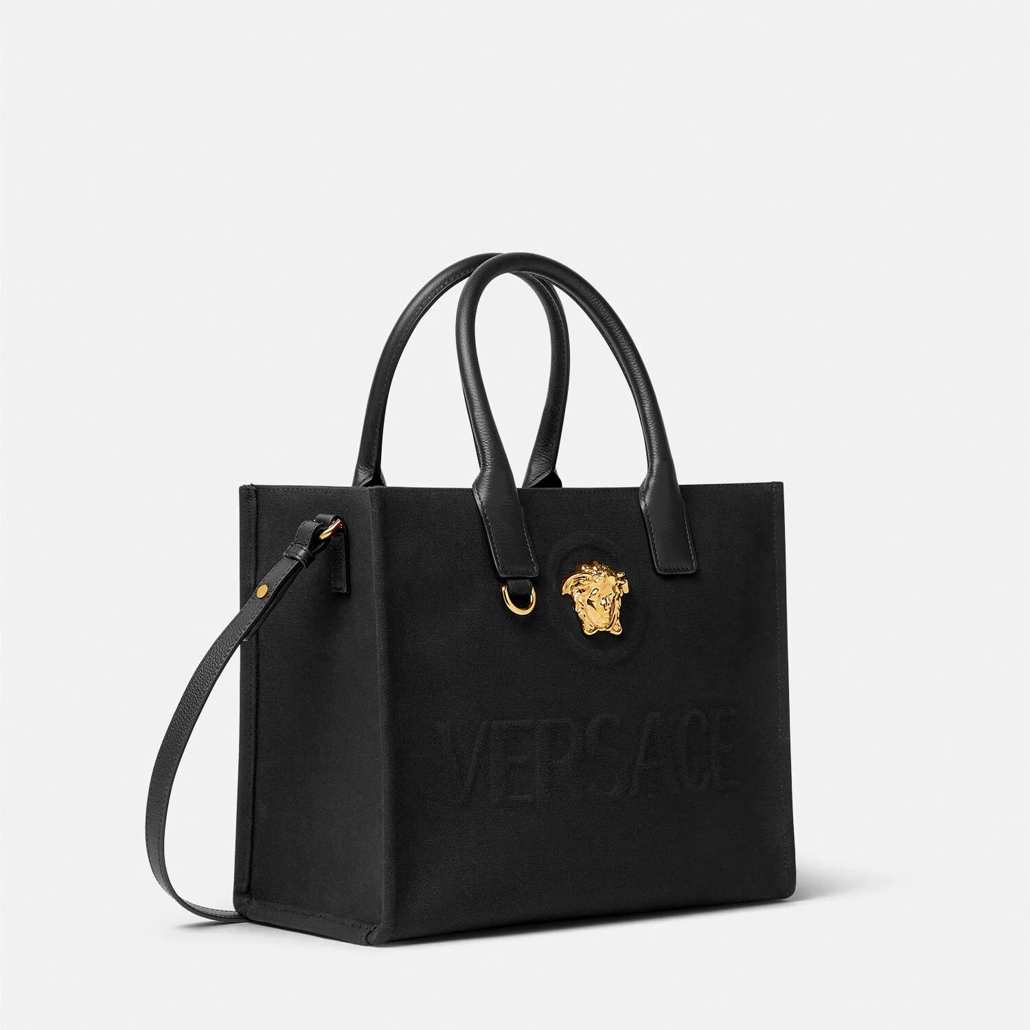 Replica Designer Bags La Medusa Canvas Small Tote versace replica bags