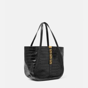 Replica Designer Bag Croc-Effect Greca Goddess Large Tote versace Replica Designer Bag