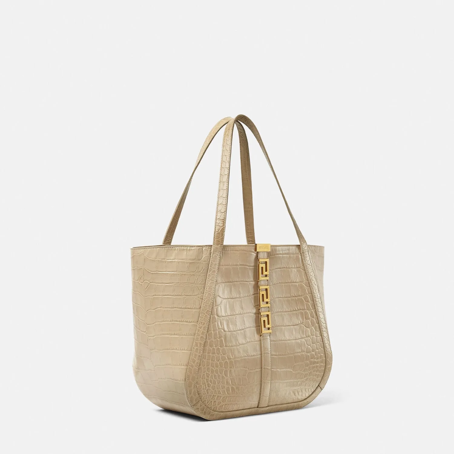 Replica Designer Bags Croc-Effect Greca Goddess Large Tote versace replica bags
