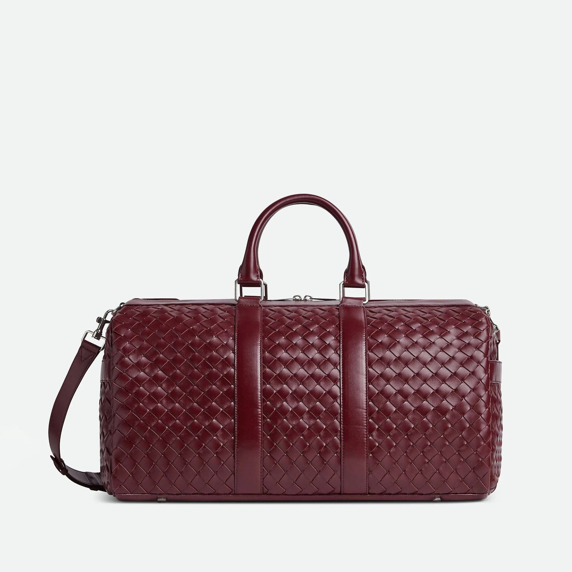 Bottega Veneta Replica Designer Bags Medium Intrecciato Duffle Barolo