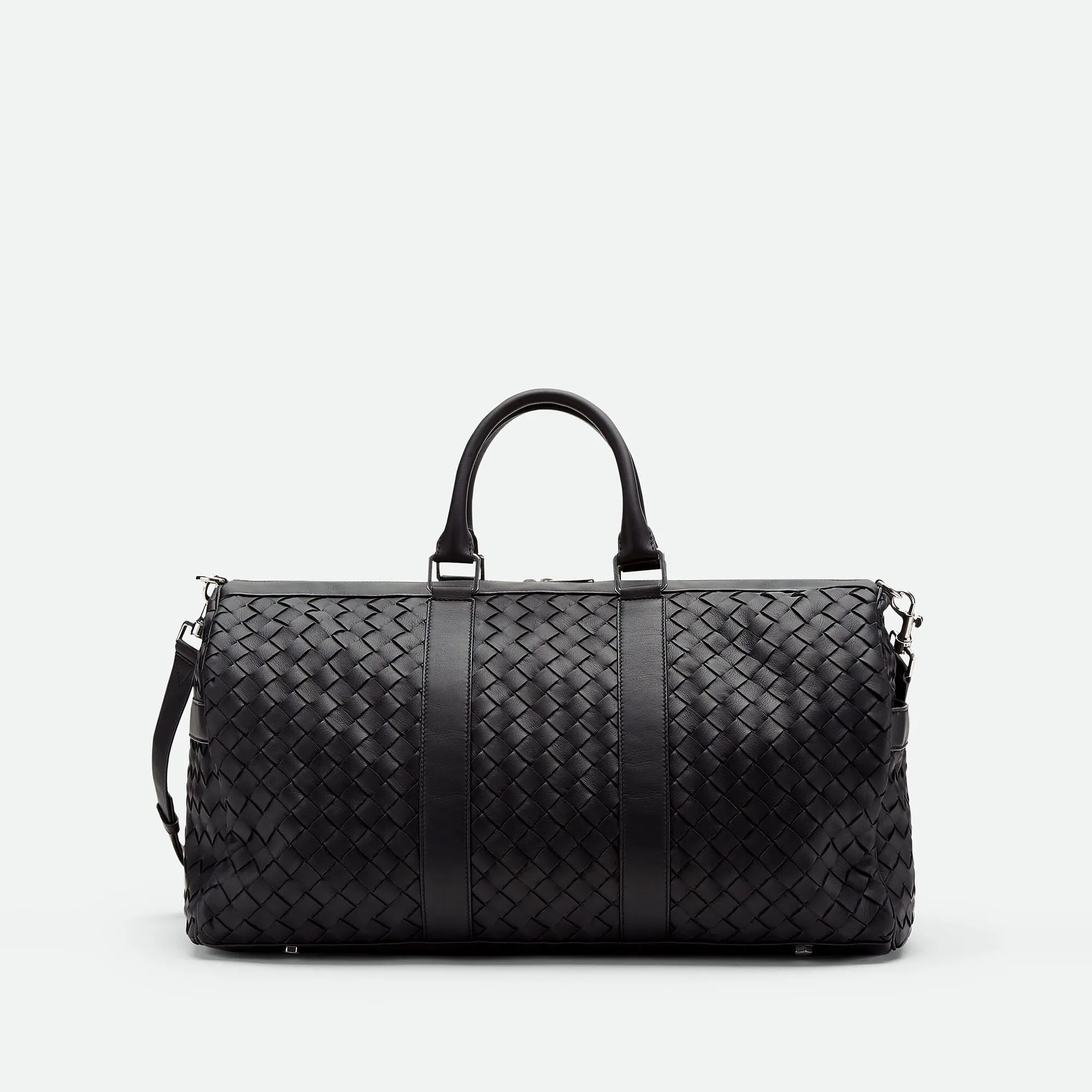 Bottega Veneta Replica Designer Bags Medium Intrecciato Duffle Black
