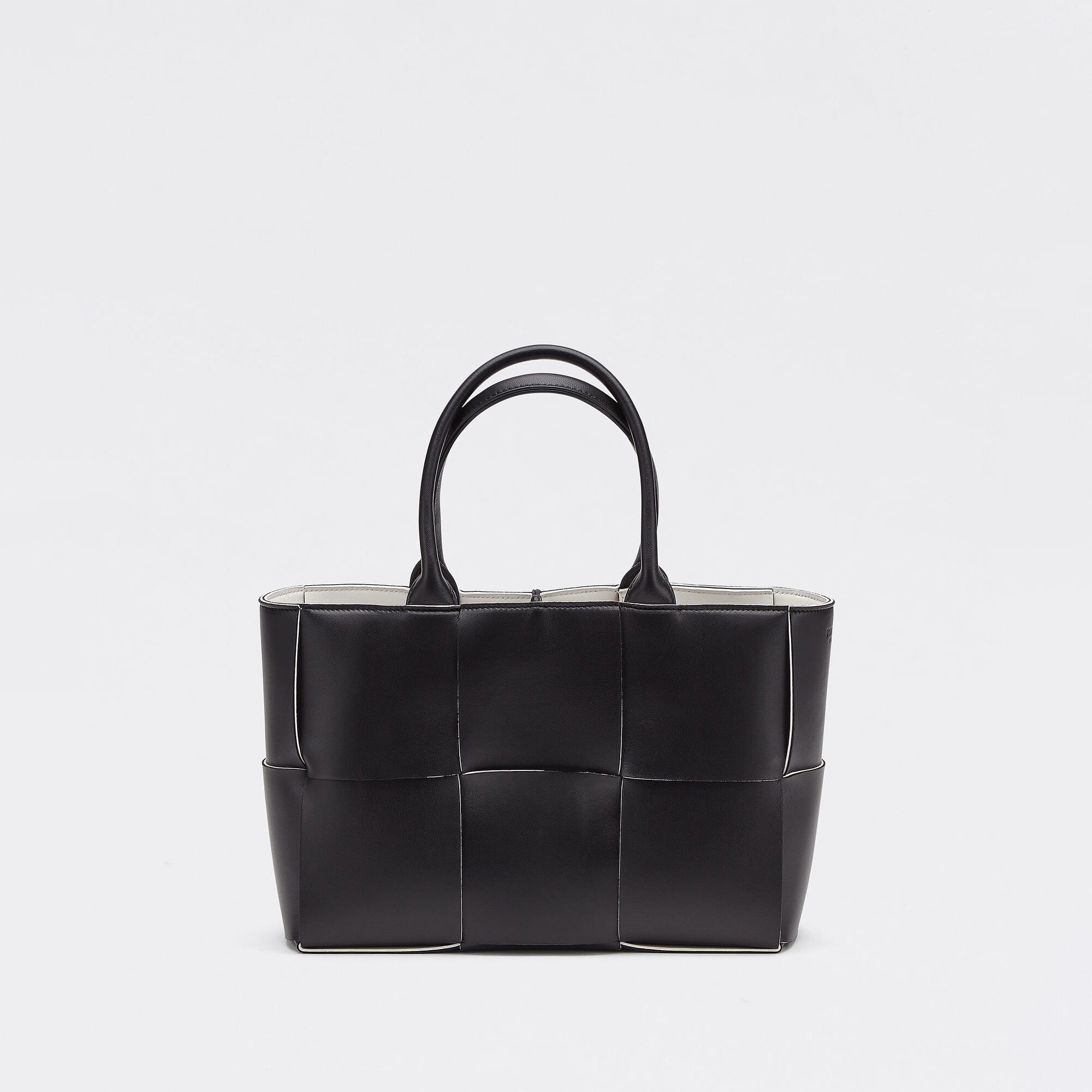 Bottega Veneta Replica Designer Bags Small Arco Tote Bag Black White