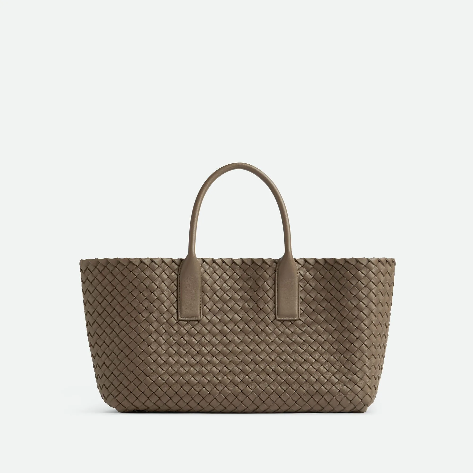 Bottega Veneta Replica Designer Bags Small Cabat Taupe Grey