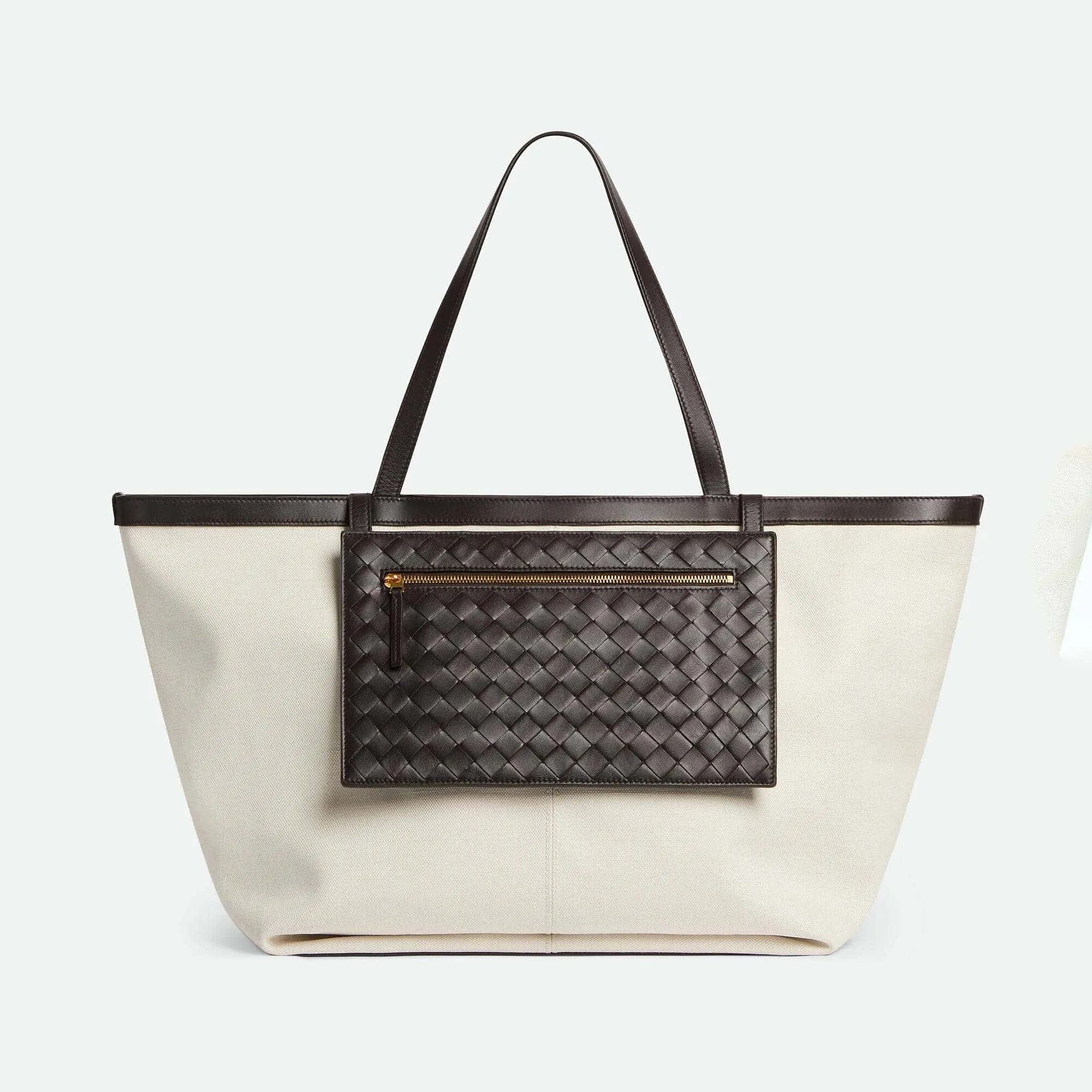 Bottega Veneta Replica Designer Bags Large Flip Flap Natural Fondant