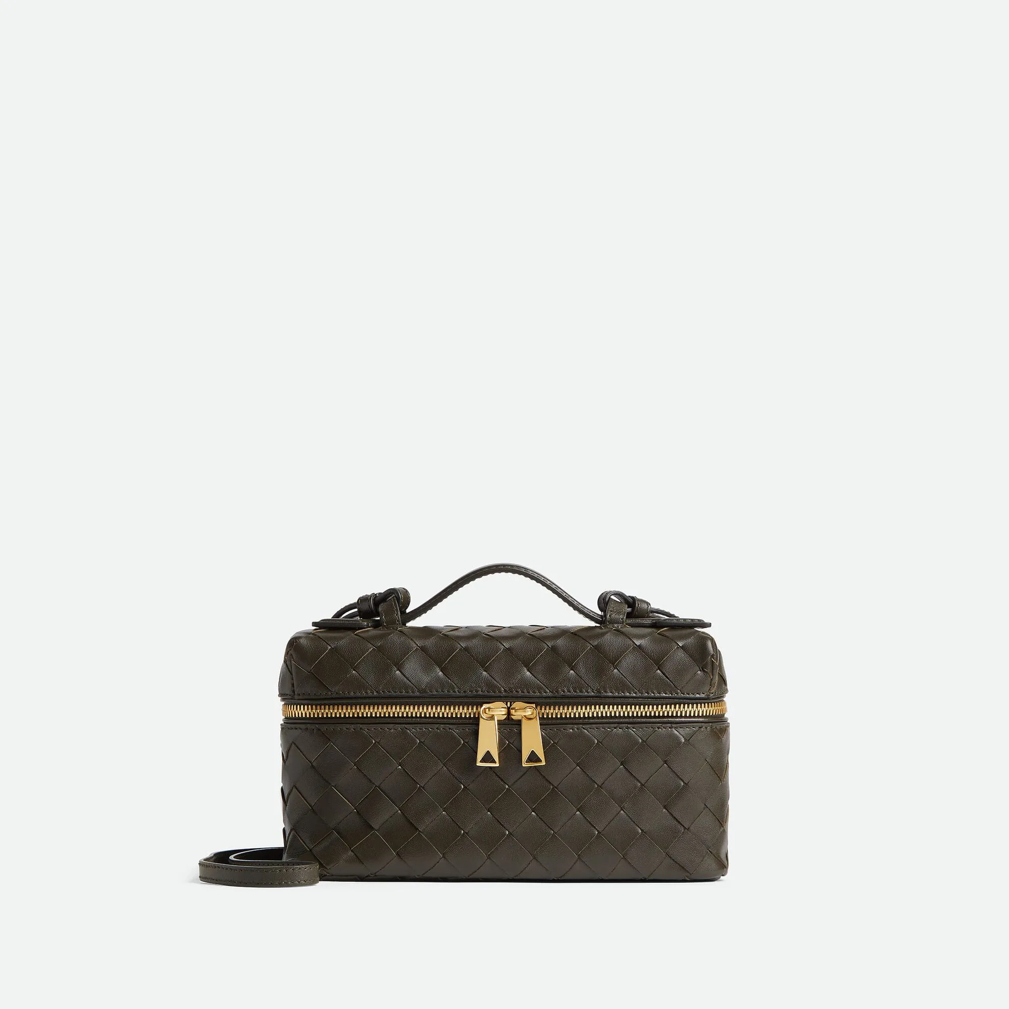 Bottega Veneta Replica Designer Bags Bang Bang Vanity Case Kaki