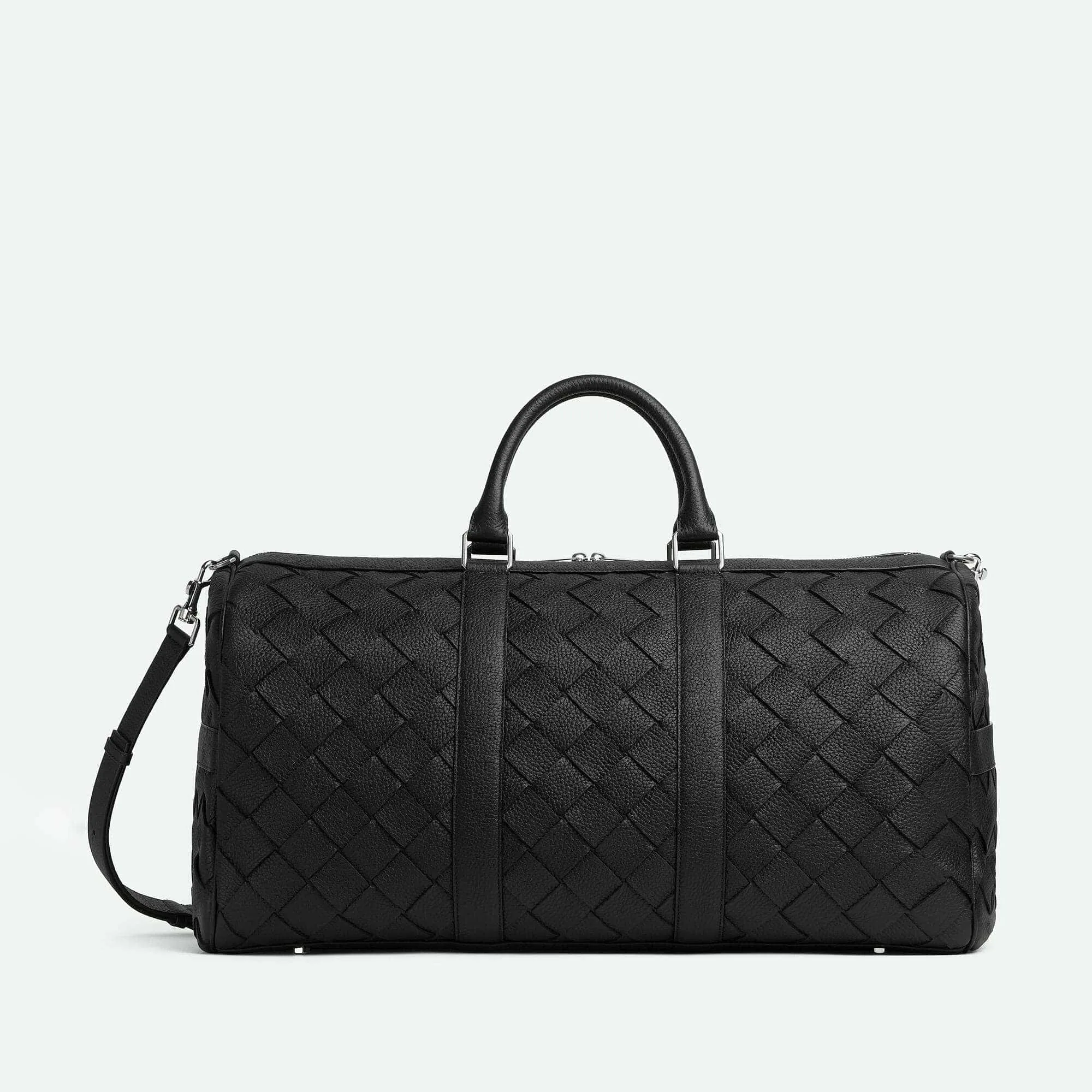 Bottega Veneta Replica Designer Bags Intrecciato Cabin Duffle Black
