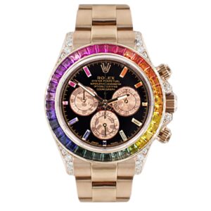Rolex Watch Cosmograph Daytona Bright Rainbow -Limited Edition Black Custom