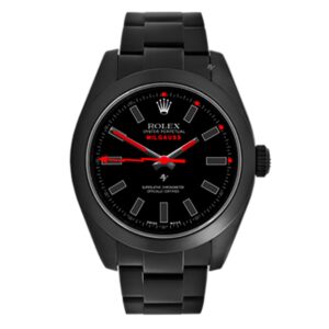 Rolex Watch Milgauss Red Taste-Limited Edition Black DLC-PVD