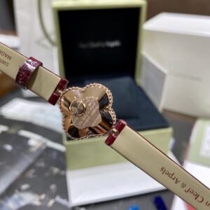 Sweet Alhambra fake van cleef dupe watch 18K rose gold Diamond Mother-of-pearl VCARO8WS00