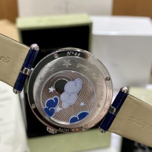 Lady Feerie fake van cleef dupe watch 18K white gold Diamond Mother-of-pearl Sapphire VCARO8ZD00