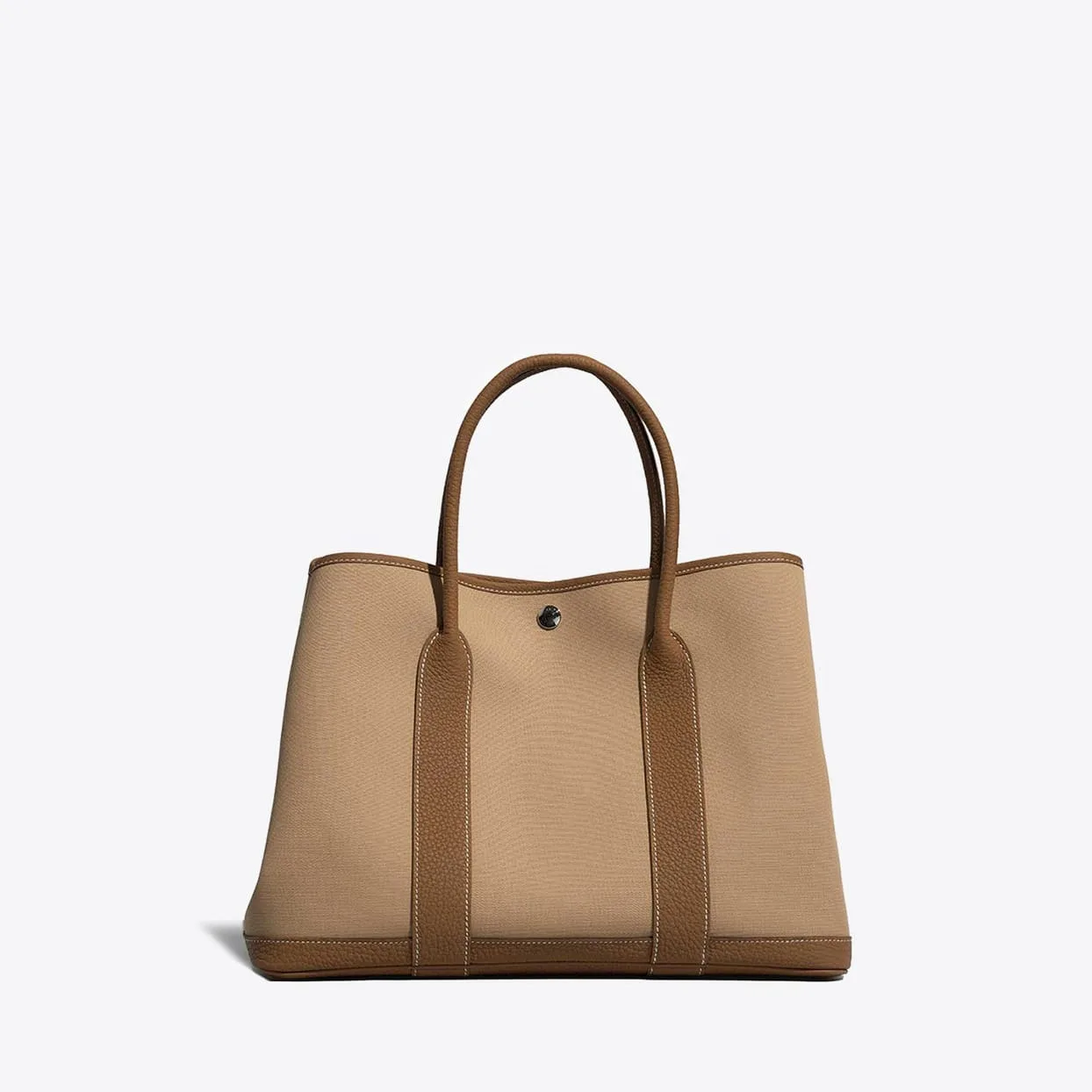 Replica Designer Bags Hermes Bag Replica Garden Party 30 In Trench Toile And Gold Veau Negonda Leather With Palladium Hardware