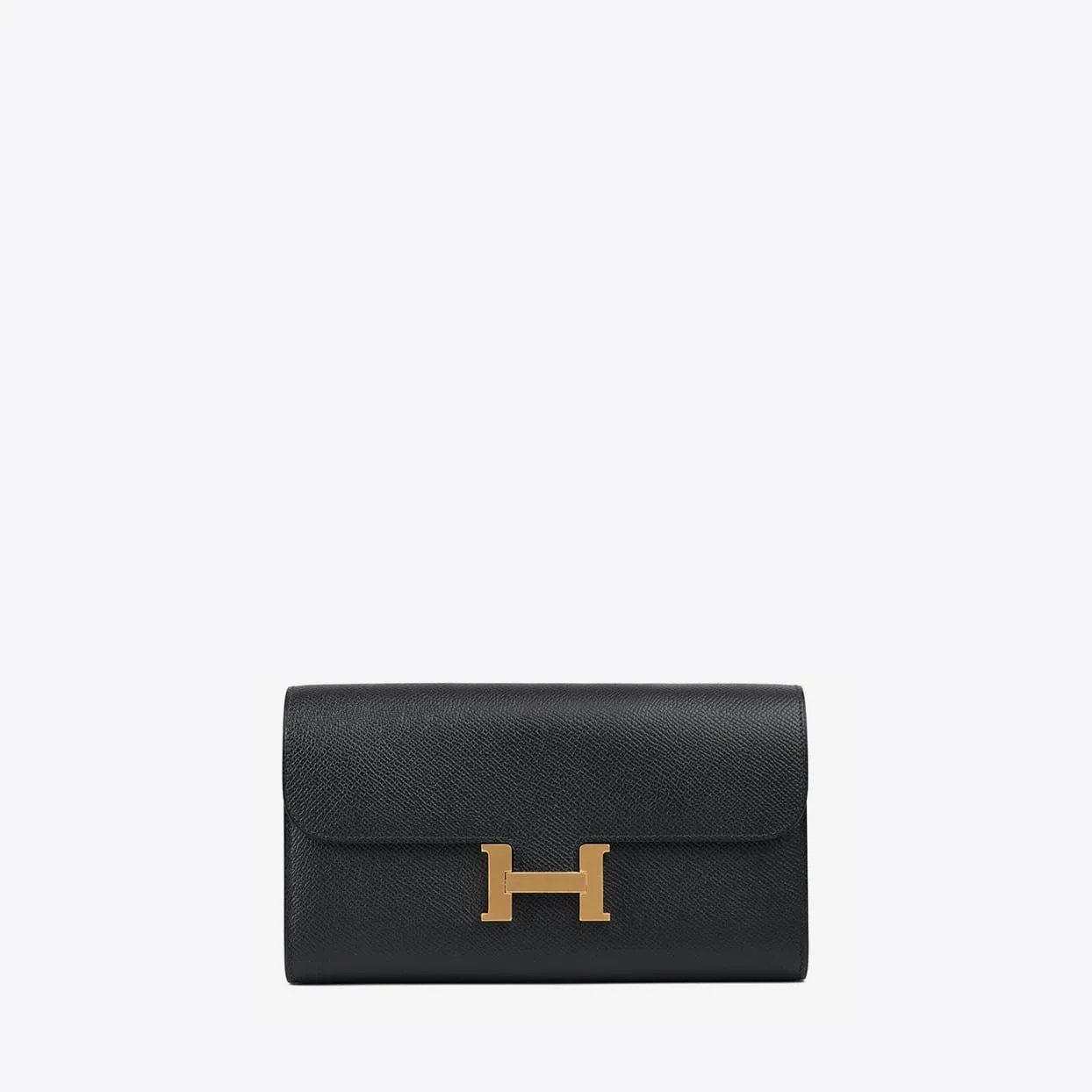 Replica Designer Bags Hermes Bag Replica Constance To Go Wallet In Black Epsom With Gold Hardware