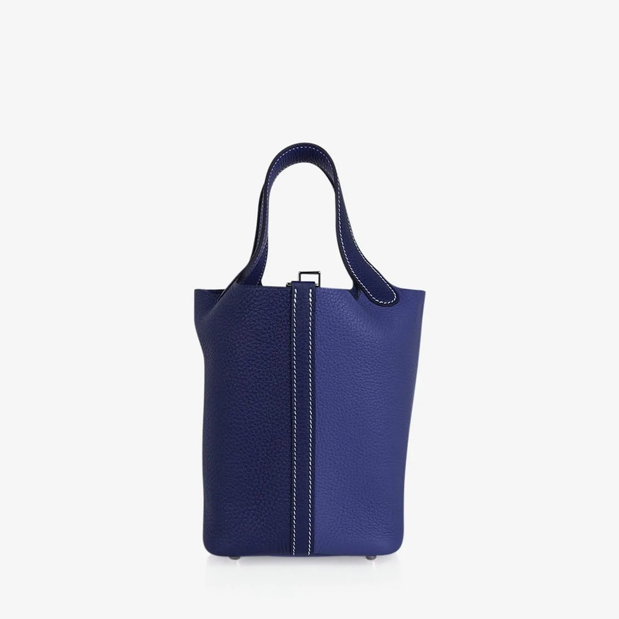 Replica Designer Bags Hermes Bag Replica Picotin Lock 18 In Bleu Saphir And Bleu Brighton Clemence Leather With Palladium Hardware