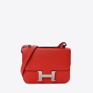 Replica Designer Bag Hermes Bag Replica Constance 1-24 In Capucine Epsom Leather With Palladium Hardware