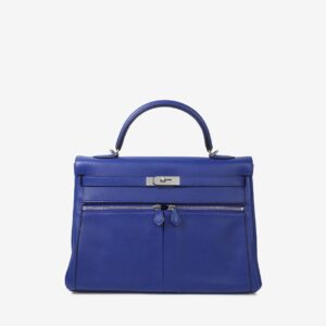 Replica Designer Bag Hermes Bag Replica Kelly Lakis 35 In Blue Electric Swift With Palladium Hardware