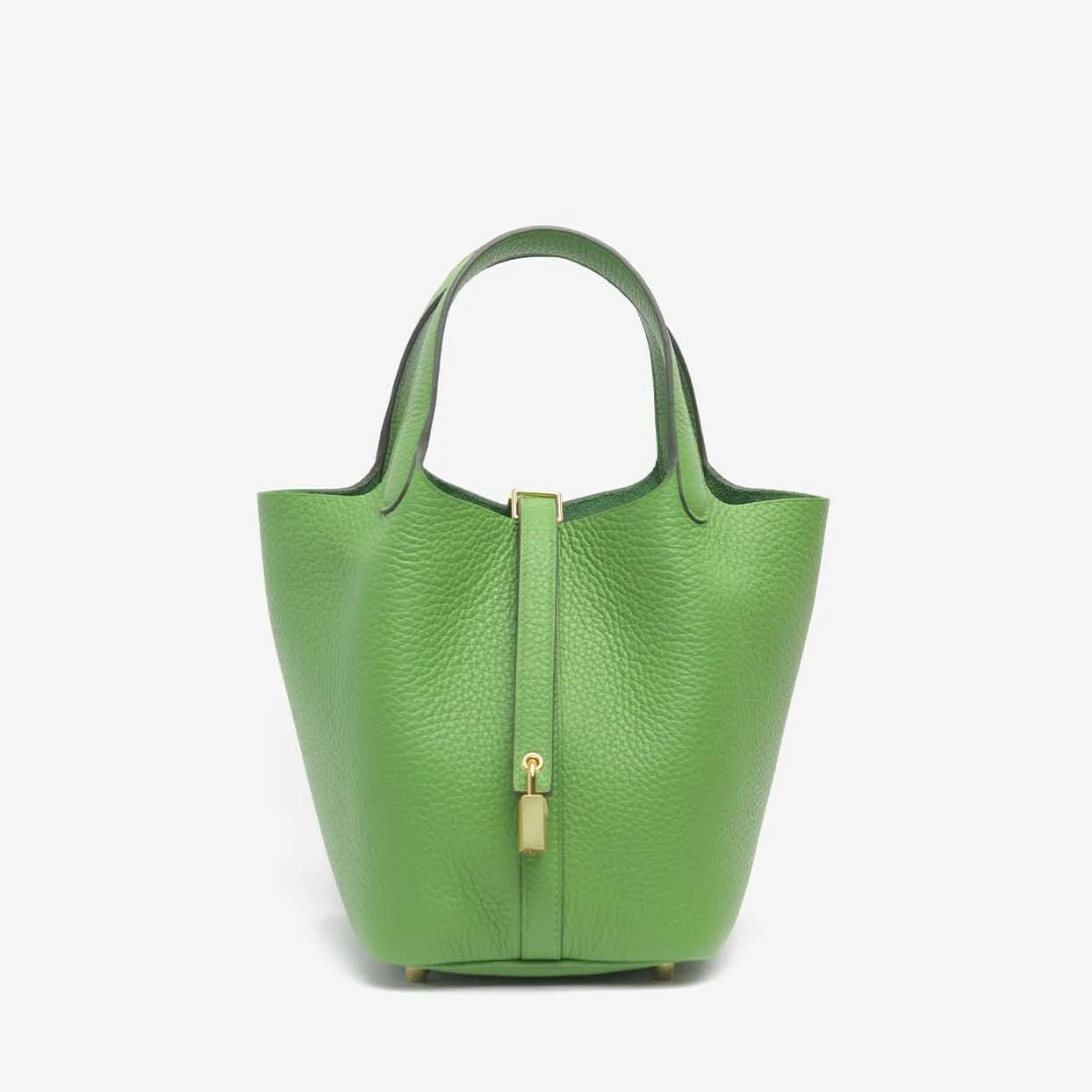 Replica Designer Bags Hermes Bag Replica Picotin 18 In Vert Yucca Clemence Leather With Gold Hardware