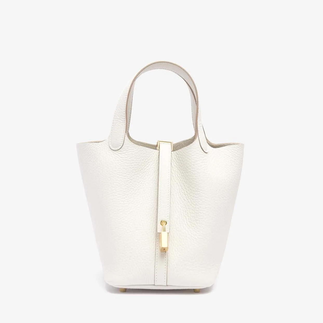 Replica Designer Bags Hermes Bag Replica Picotin 18 In Gris Pale Clemence Leather With Gold Hardware