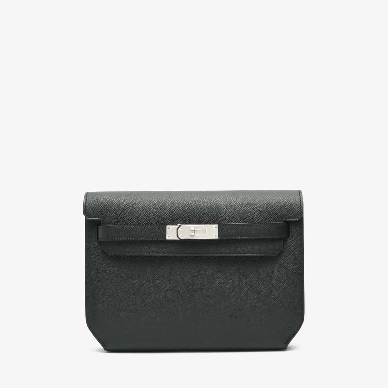 Replica Designer Bags Hermes Bag Replica Kelly Depeches 25 Pouch In Black Epsom With Palladium Hardware