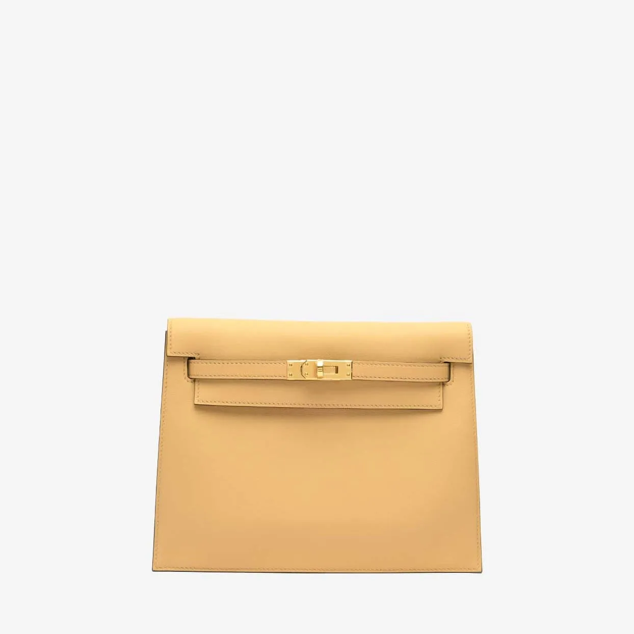 Replica Designer Bags Hermes Bag Replica Kelly Danse In Naturel Sable Swift Leather With Gold Hardware