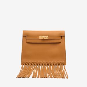 Replica Designer Bag Hermes Bag Replica Kelly Danse Anate In Sesame Swift Leather With Gold Hardware