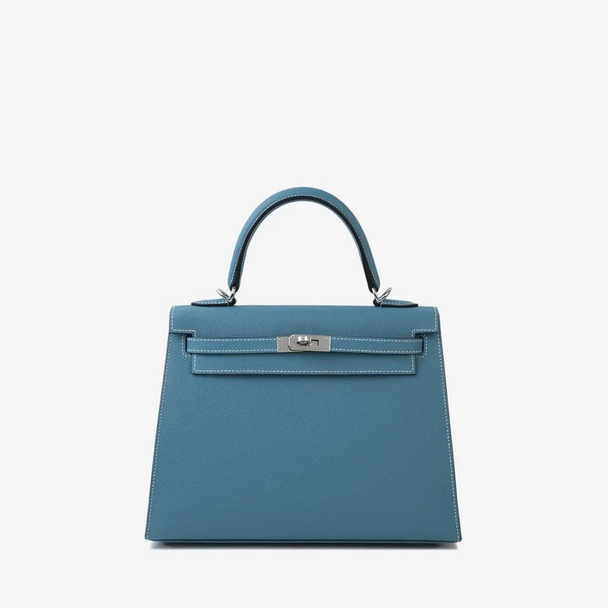 Replica Designer Bags Hermes Bag Replica Kelly 25 Sellier In New Bleu Jean Epsom Leather With Palladium Hardware