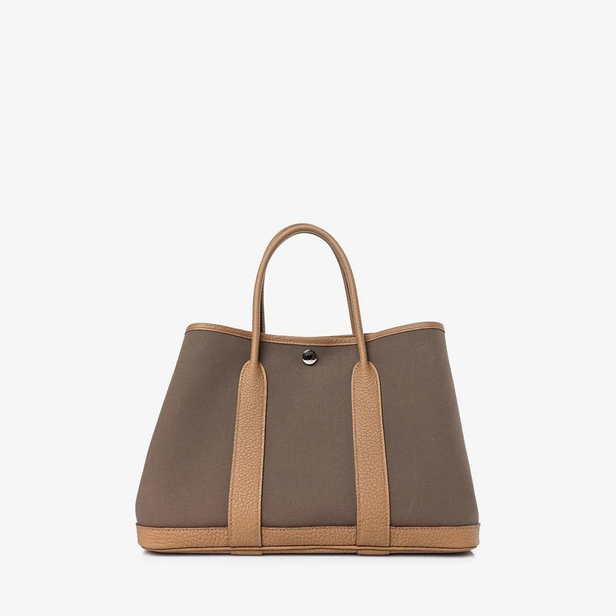 Replica Designer Bags Hermes Bag Replica Garden Party 30 In Etoupe Toile And Biscuit Veau Negonda Leather With Palladium Hardware