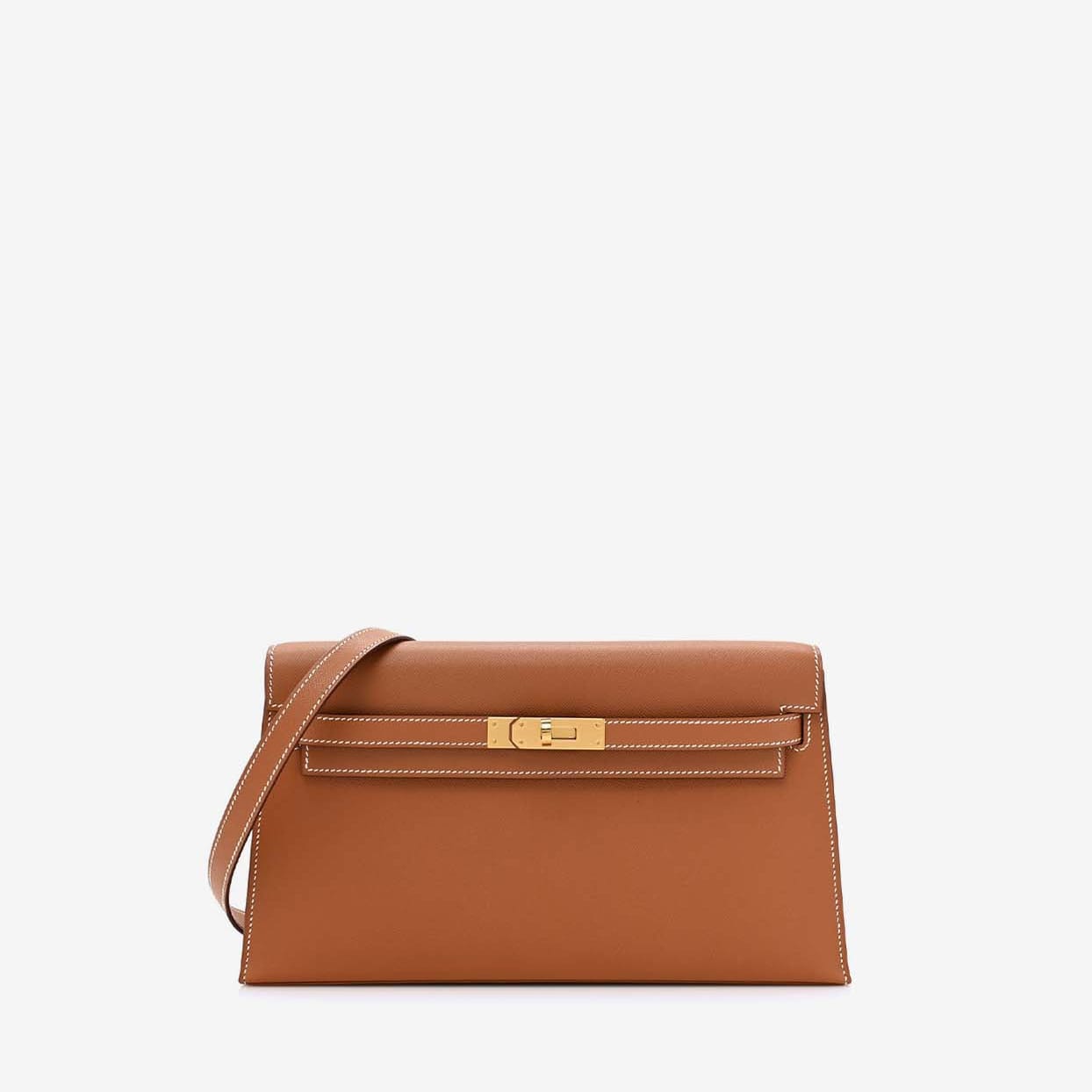 Replica Designer Bags Hermes Bag Replica Kelly Elan In Gold Madame Leather With Gold Hardware