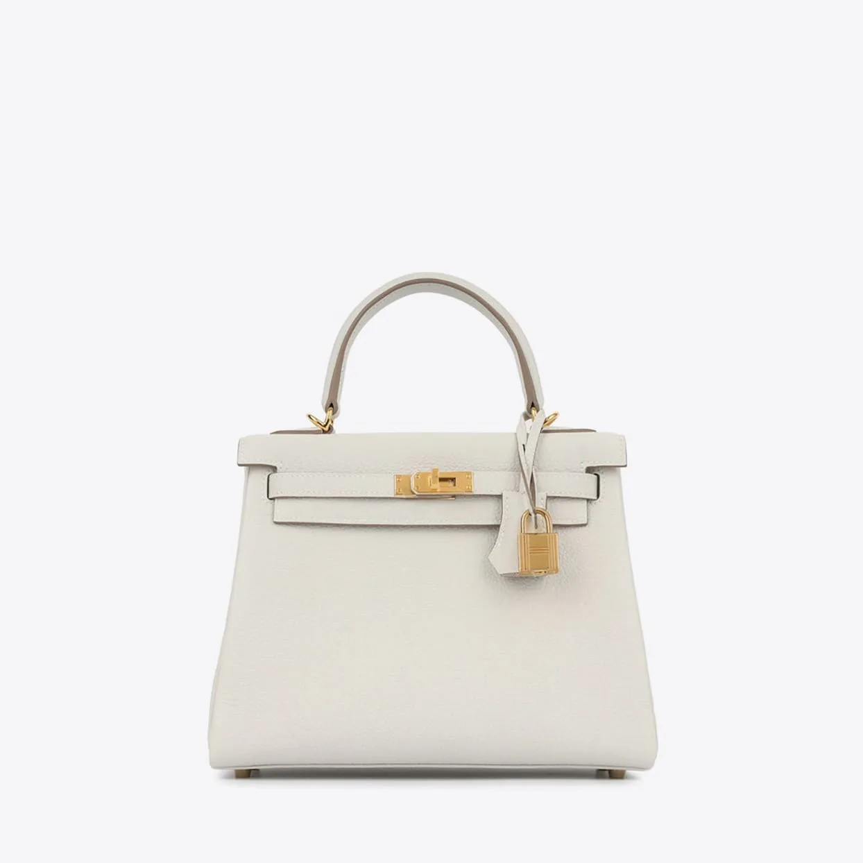 Replica Designer Bags Hermes Bag Replica Kelly 25 In Gris Pale Togo Leather With Gold Hardware