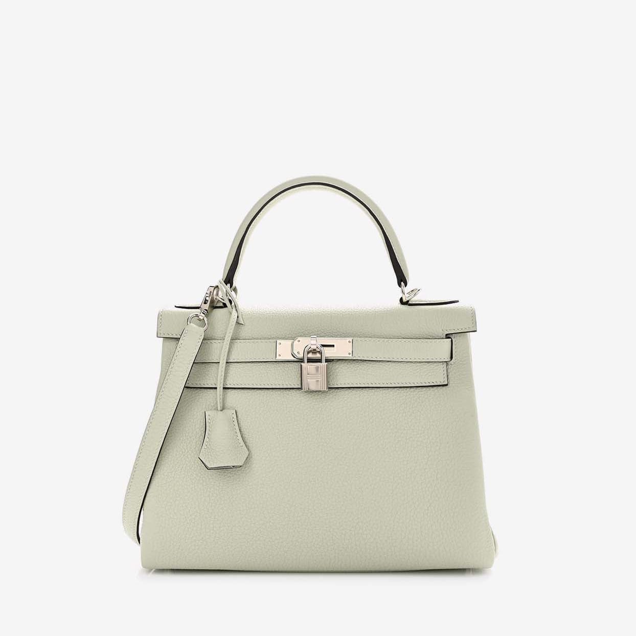 Replica Designer Bags Hermes Bag Replica Kelly Retourne 28 In Gris Neve Togo Leather With Palladium Hardware