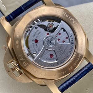 Panerai replica watches Luminor Marina Goldtech Sole Blu Gold Copper 44mm Blue Dial PAM01112