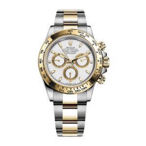 Rolex 40mm Oyster Perpetual Cosmograph Daytona Yellow Gold/Steel White Dial Oyster Bracelet 116503