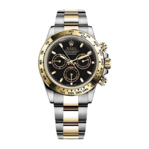 Rolex 40mm Daytona Yellow Gold/Steel Black Dial Oyster Bracelet m116503-0004 BTF