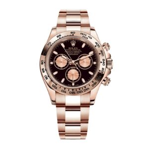 Rolex 40mm Daytona Rose Gold Black Index Dial Oyster Bracelet m116505-0008