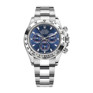 Rolex Replica Watch White Gold Blue Dial Oyster Bracelet Daytona m116509-0071