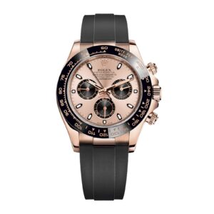 Rolex Cosmograph Daytona Rose Gold Pink Dial Oysterflex Rubber Bracelet m116515LN-0018