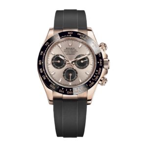 Fake Rolex Replica Watch Cosmograph Daytona 40mm Rose Gold Sundust Dial Oysterflex Rubber Bracelet 116515LN